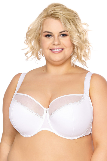 Gaia Underwired Lace Semi Padded Bra 882m Amanda Maxi White