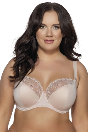 Ava Semi-padded bra with lacy cups 2110 Azalea Maxi, Beige