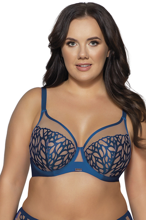 Ava Soft bra with embroidery 2057 Monarch black, Blue