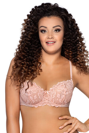 Ava classic ladies' non padded bra lace mesh 1991 Casabella, Pink