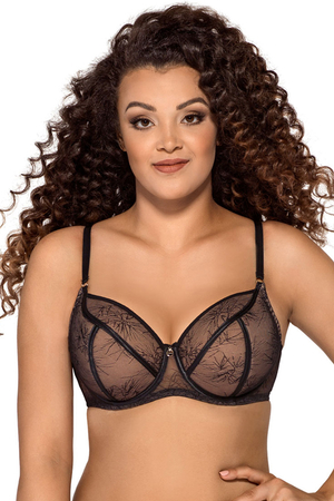 Ava padded bra full cup underwired 1995 Serseia Max, Black