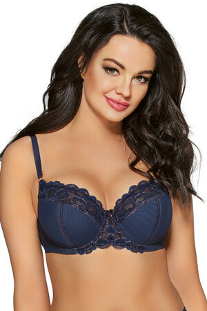  Vivisence Underwired Semi Padded Bra with Embroideries