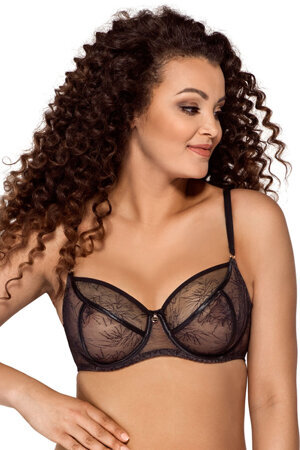 Ava underwired sheer non padded bra 1996 Serseia, Black