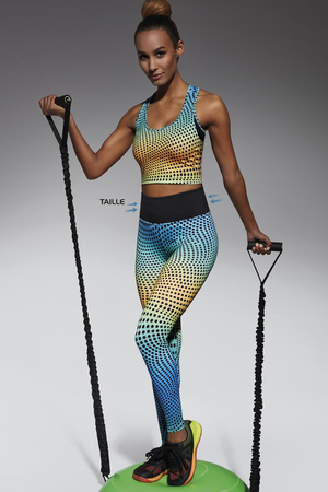 Bas Bleu Wave 90 women's sports leggings long dotted pattern