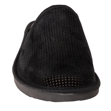 Bosaco men's leather comfortable slippers M05021-19 , Black