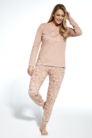 Cornette Beige woman's pyjama DR Smile 160/349 , Beige