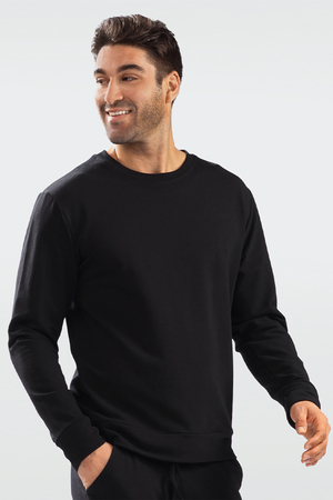 Dkaren classic casual men's long sleeved sweatshirt Justin , Black