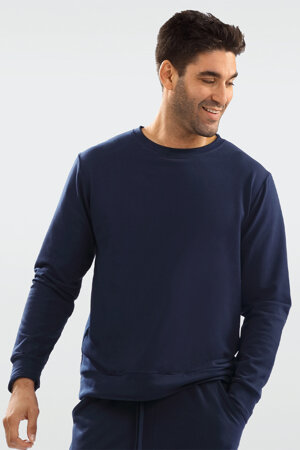 Dkaren classic casual men's long sleeved sweatshirt Justin , Dark Blue