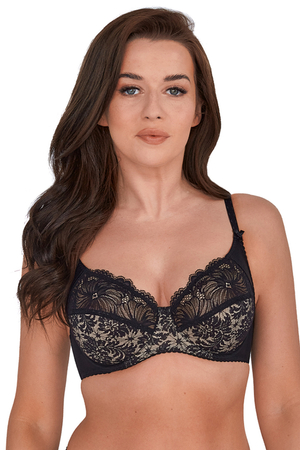 Gaia 534 Chantal lacy elegant wired non padded bra with embroidery