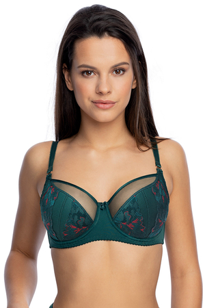 Gaia underwired embroidered semi padded bra 1148 Atena, Green