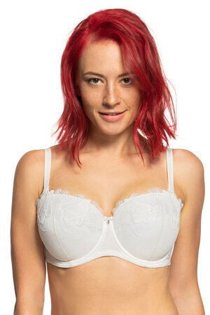 Gaia underwired floral padded bra  841 Ashley, White