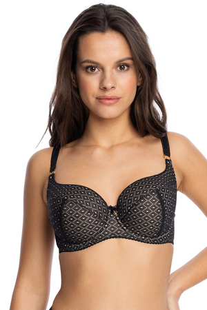 Gaia underwired lace padded bra 1154 Lana, Black