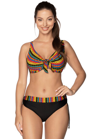 Gaia underwired patterned bikini top 024S Eubea, Black