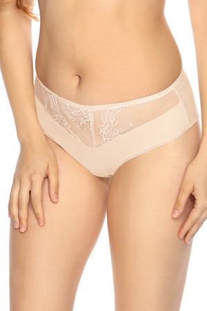 Gaia women's embroidered briefs 930B Aleksandra , Beige