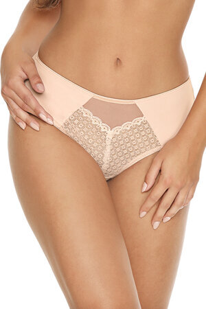 Gaia  women's lace high waist briefs 876P Carrie, Beige