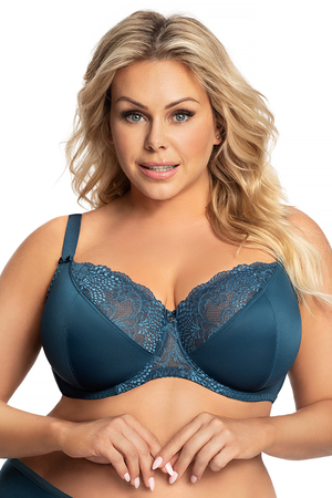 Gorsenia underwired lace non padded bra K686 Rita, Blue