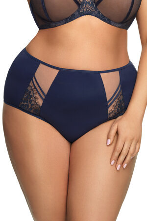 Gorsenia women's high waisted briefs K497 Paradise , Navy Blue