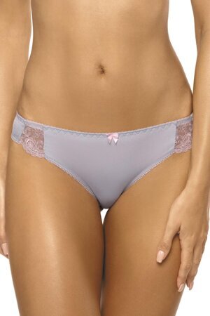 Gorteks Yvette women's thong smooth flower lace (matching items available), Grey