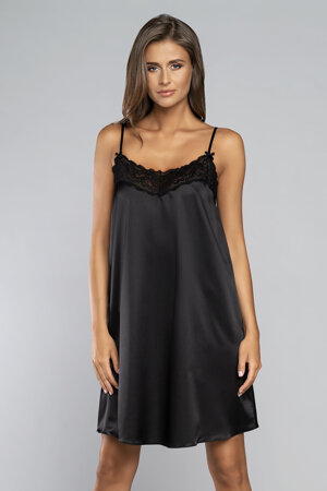 Italian Fashion ladies satin nightdress, Black