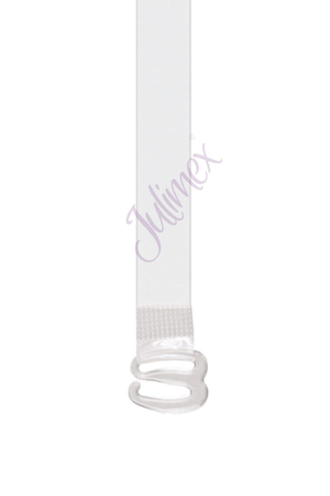 Julimex RT 05 adjustable clear silicone 12 mm. bra straps - made in EU, transparent