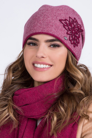 Kamea women's stylish floral winter hat Delta, Pink