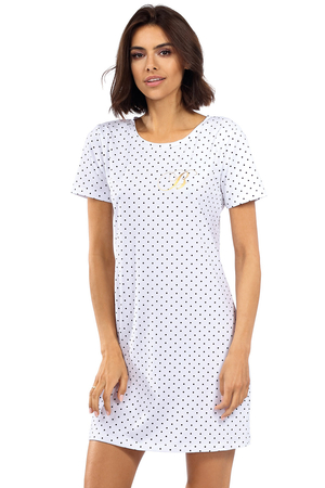 Lorin simple ladies polka dot nightdress P-1521, White