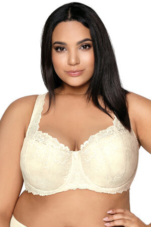Mat women's underwired lacy padded bra 053/22 Carmela Big, Cream