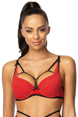 Mat women's underwired push-up bra 3636/11 Loren, Red