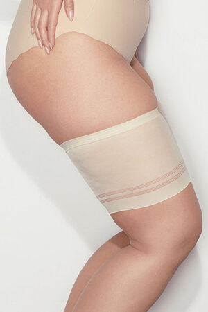 Mitex Bandaski thigh band anti chafing garter invisible smooth - made in EU, Beige