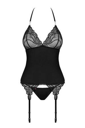 Obsessive lace woman corset thong set 828-COR-1