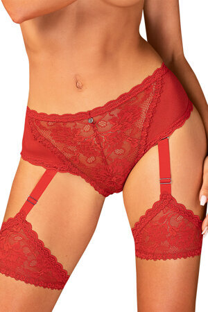 Obsessive sexy lade ladies panties briefs Belovya garter , Red