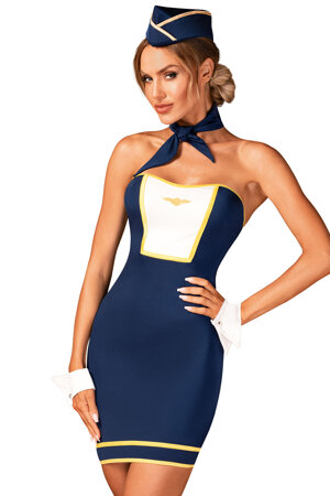 Obsessive women's stewardess costume Stewardess, Dark Blue