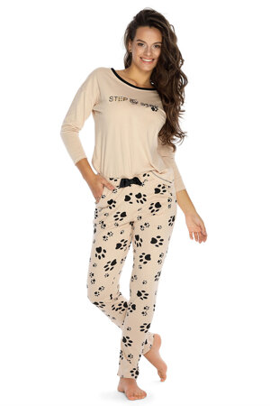 Piu Bella Two-piece pyjama set for women PDD-08, Beige