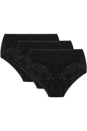 Vivisence Classic women's briefs in 3-pack 4008 , Black