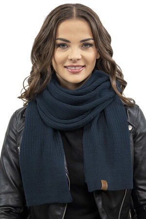 Vivisence Elegant Women's Winter Scarf Made Of Soft And Warm Fabric Perfect For Cold Days And Suitable For Both Casual Elegant And Stylish Outfits, Dark Blue