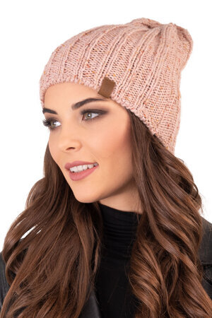 Vivisence Stylish Ladies Winter Hat Classic Style 7025, Made in EU, Light Pink