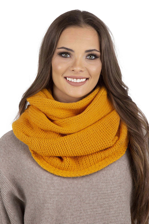 Vivisence Stylish and Elegant Women’s Winter Snood Scarf Thick and Warm for Ultimate Comfort Crafted Perfect Accessory for Staying Cozy and Chic During Cold Weather, Honey