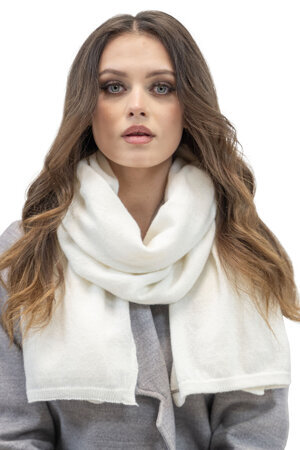 Vivisence Trendy Women's Scarf Perfect For Cold Winter Days Suitable For Casual And Elegant Outfits Made From Wool Blend For Maximum Warmth And Comfort, Ecru