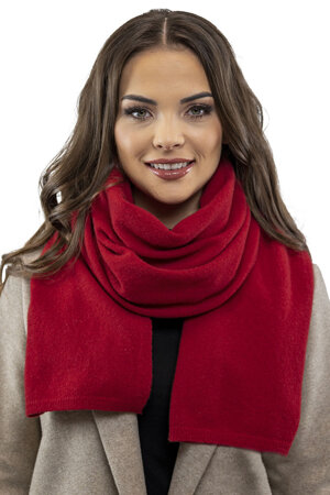 Vivisence Trendy Women's Scarf Perfect For Cold Winter Days Suitable For Casual And Elegant Outfits Made From Wool Blend For Maximum Warmth And Comfort, Red