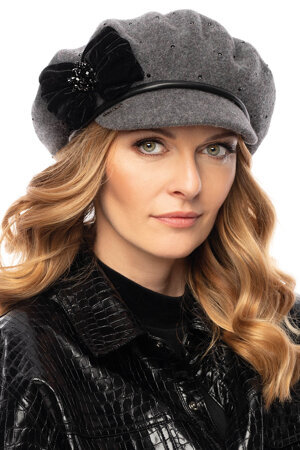 Vivisence elegant ladies woolen hat 7064  , Grey