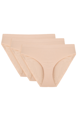 Vivisence smooth ladies 3-pack briefs 4011, Beige