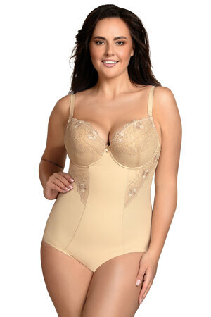 Vivisence underwired floral shaping body 6001, Beige