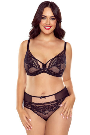 Vivisence underwired lace non padded bra 1061, Black