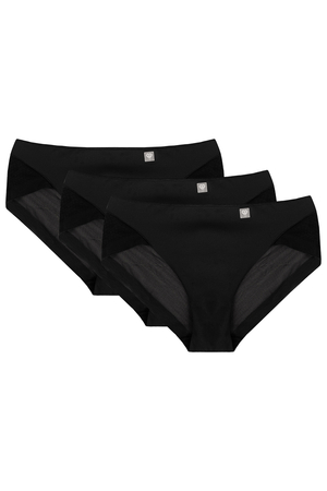 Wol-Bar 3 pack of women's briefs WB482, Black