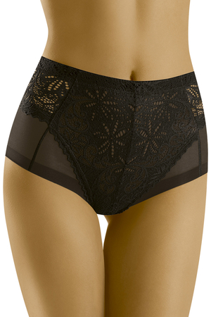 Wolbar sexy lace mesh ladies briefs WB437, Black