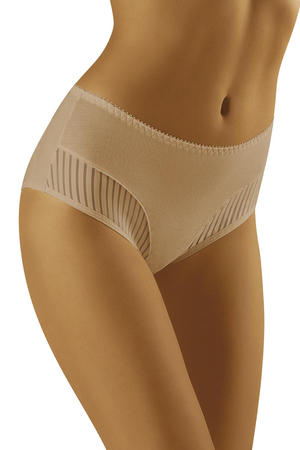 Wolbar smooth striped woman briefs WB129, Beige