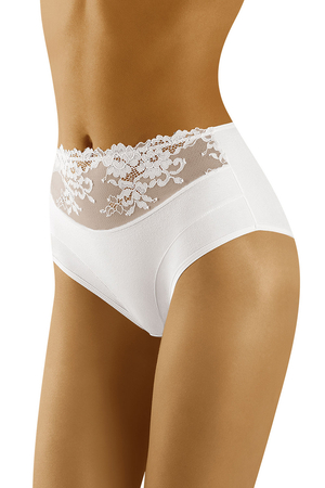 Wolbar women's cotton lace briefs WB415, White