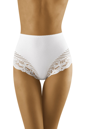 Wolbar women's high waisted lace briefs WB436, White