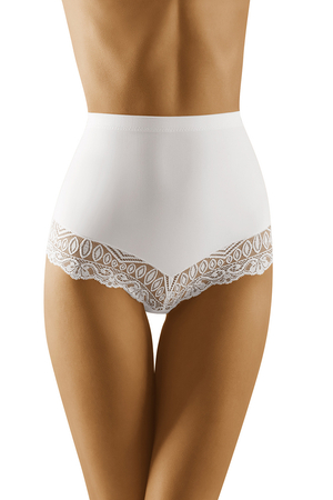 Wolbar women's lace high waisted briefs WB430, White