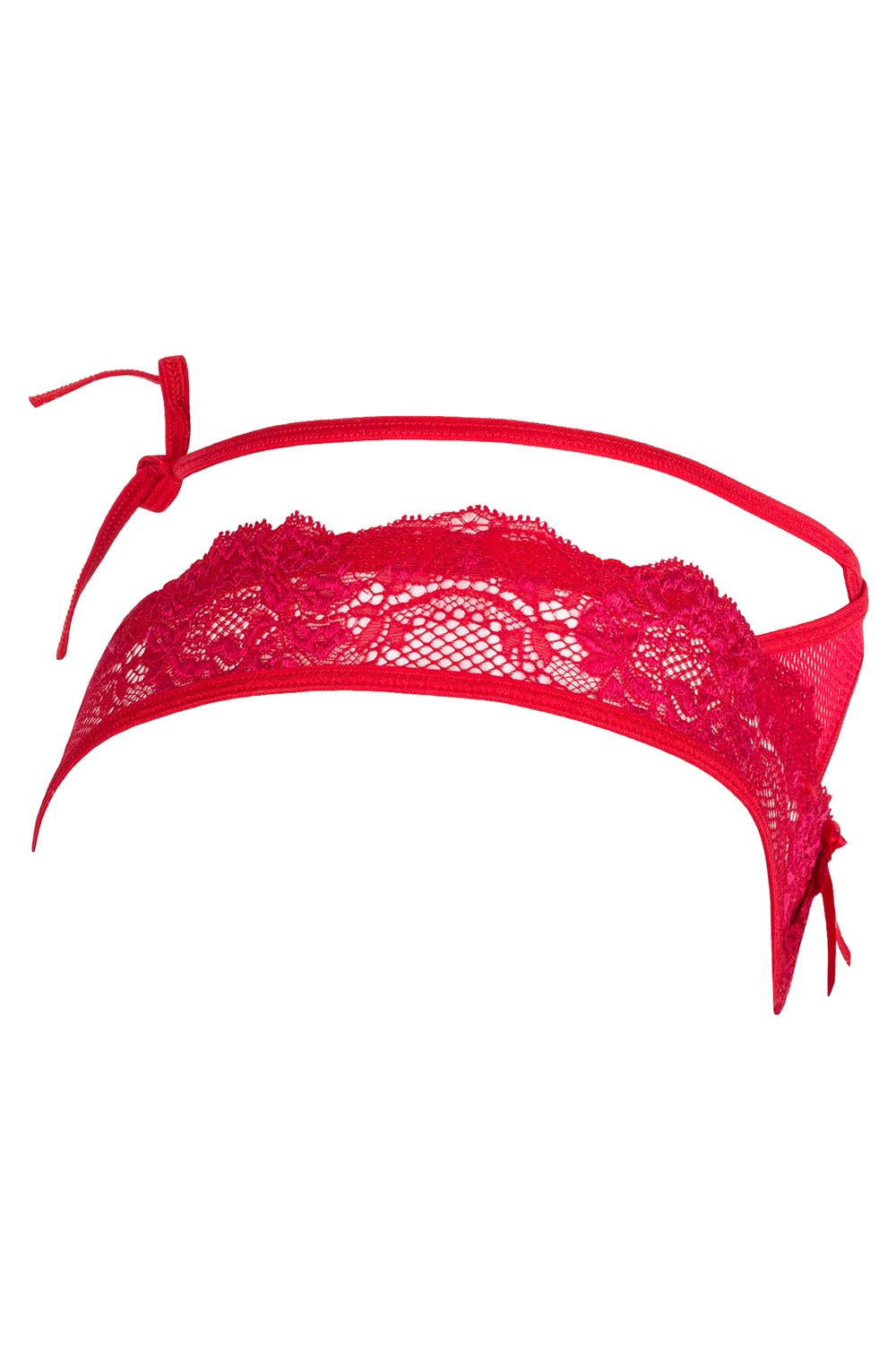 Axami V-6748 Rush women's thong with lace straps | Red